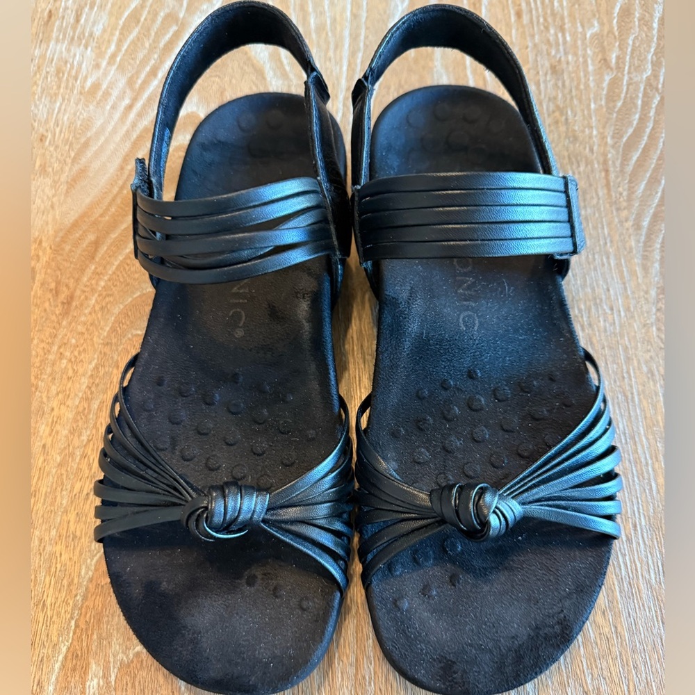 Vionic Talulah Black Leather Adjustable Straps Wo… - image 3